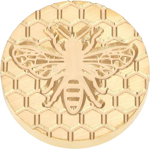 Miniatura 4 de Kit de sello de cera Yoption, sello de sellado de abeja y panal con palos de cera de sellado dorados, rojos y plateados, juego de caja de regalo