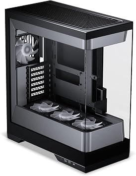 Phanteks Evolv Series S2 Mid-Tower PC Case – Silver & Black, Tempered Glass Showcase Design, Integrated D-RGB Lighting, E-ATX/ATX Support