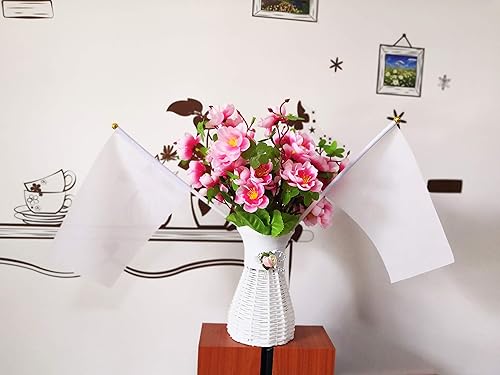 Miniatura 5 de 25 unidades de banderas con varillas, tamaño pequeño, bricolaje, bandera sólida en varilla, 8.2 x 5.5 pulgadas, decoración para exteriores,