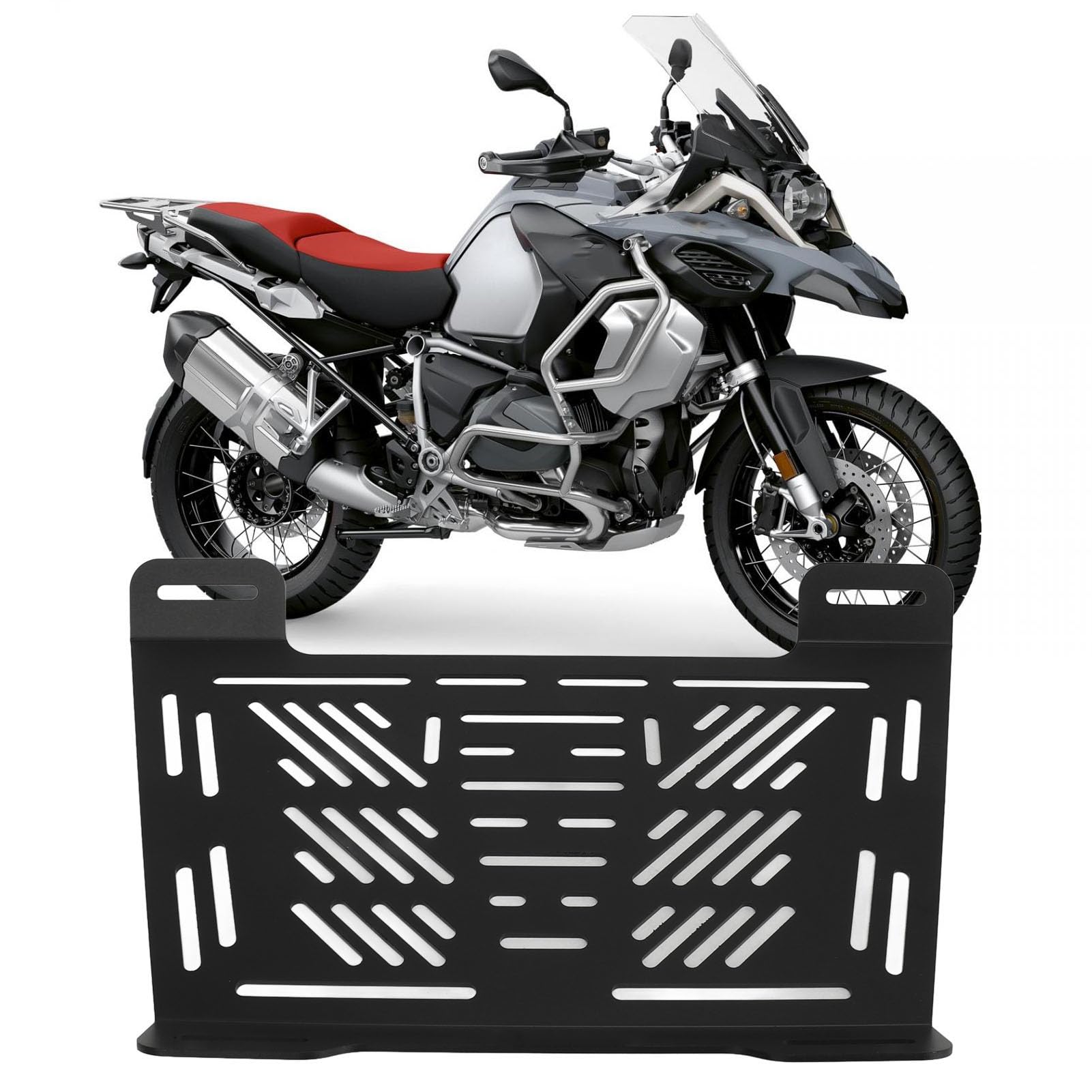 Portapacchi per Sedile Moto, Portapacchi Posteriore per Moto Ripiano di Supporto per Allargato in Acciaio Inossidabile 8 kg per la Maggior Parte delle Moto