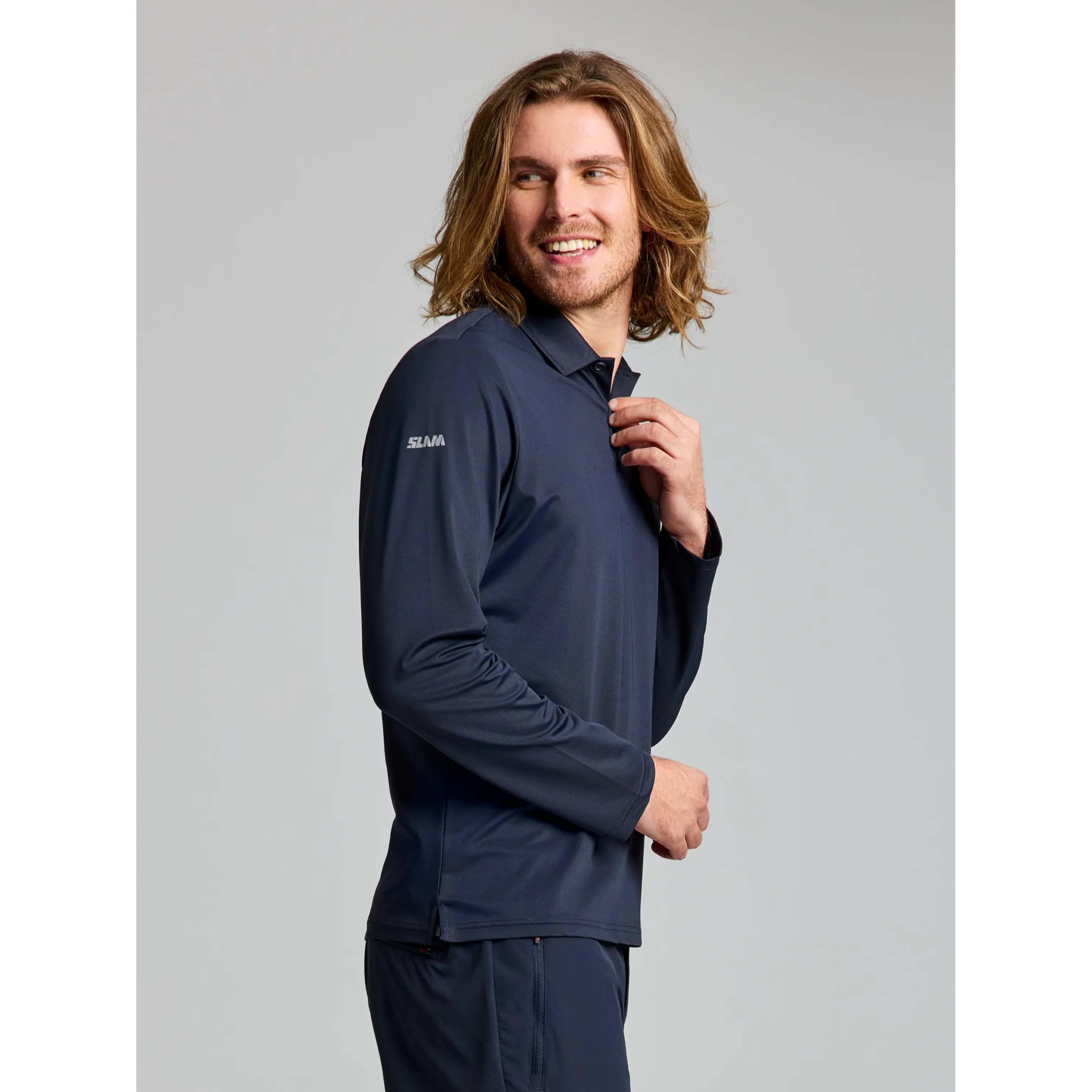 Polo técnico de manga larga para hombre SLAM
