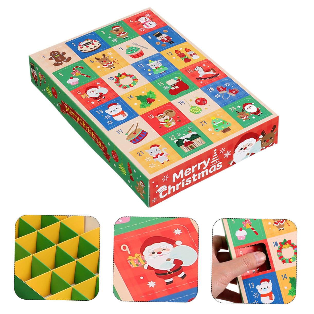 INOOMP 15 Piezas Cajas de Regresiva para Navidad Días Caja de Recuerdos DIY para Dulces y Galletas Navideñas para Actividades Familiares y Fiestas de Navidad