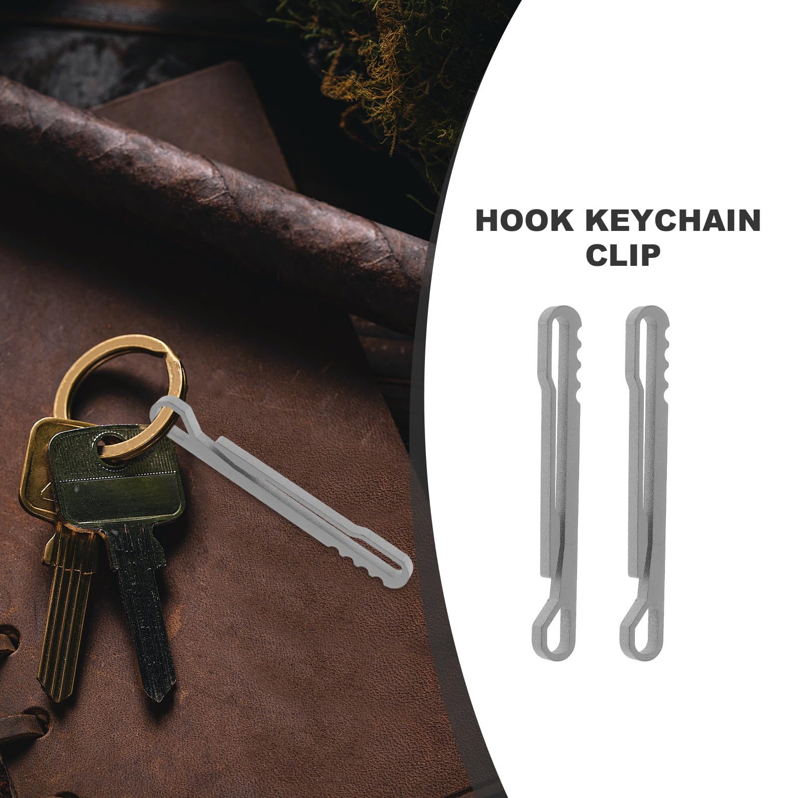 Yardenfun 2 Stuks Roestvrijstalen Sleutelhanger Lanyard