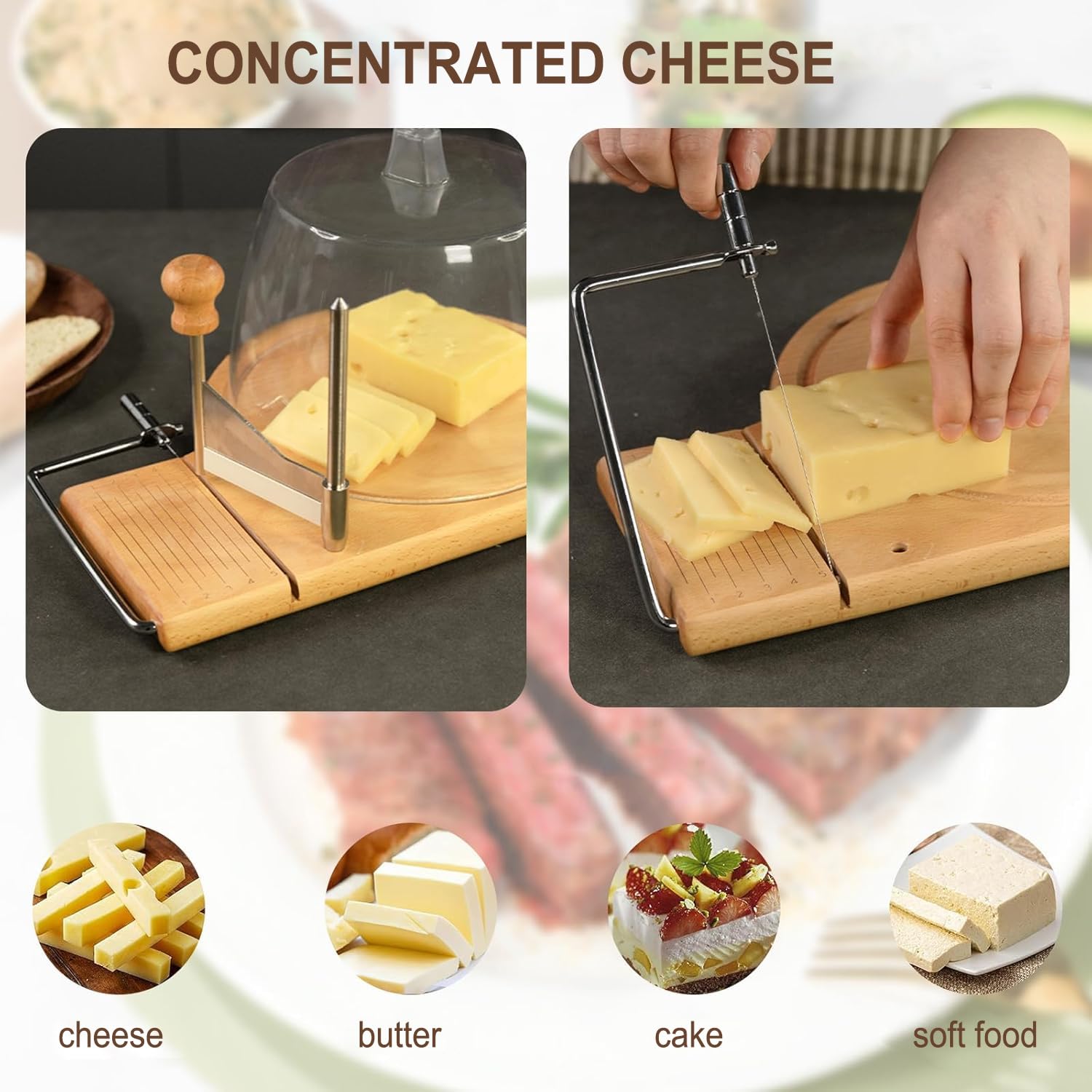 Käse-Lockenwickler für Tete de Moine & Girolle, Einstellbare Dicke Hobel, Hart- und Weichkäserasierer mit Deckel, Schokoladenrasierwerkzeug