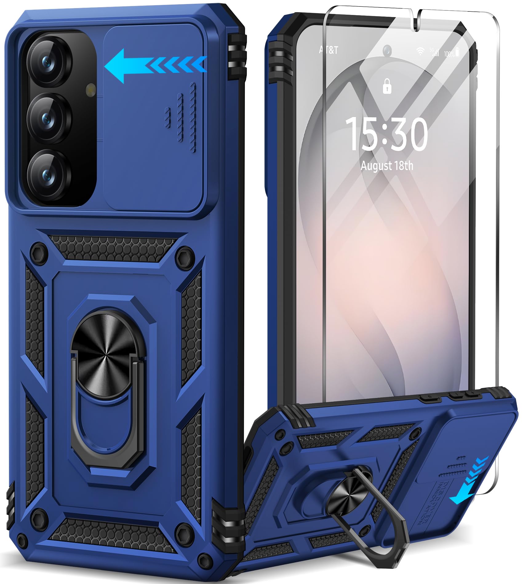 for Samsung Galaxy S26 FE Case,Camera Lens Cover, Screen Protector