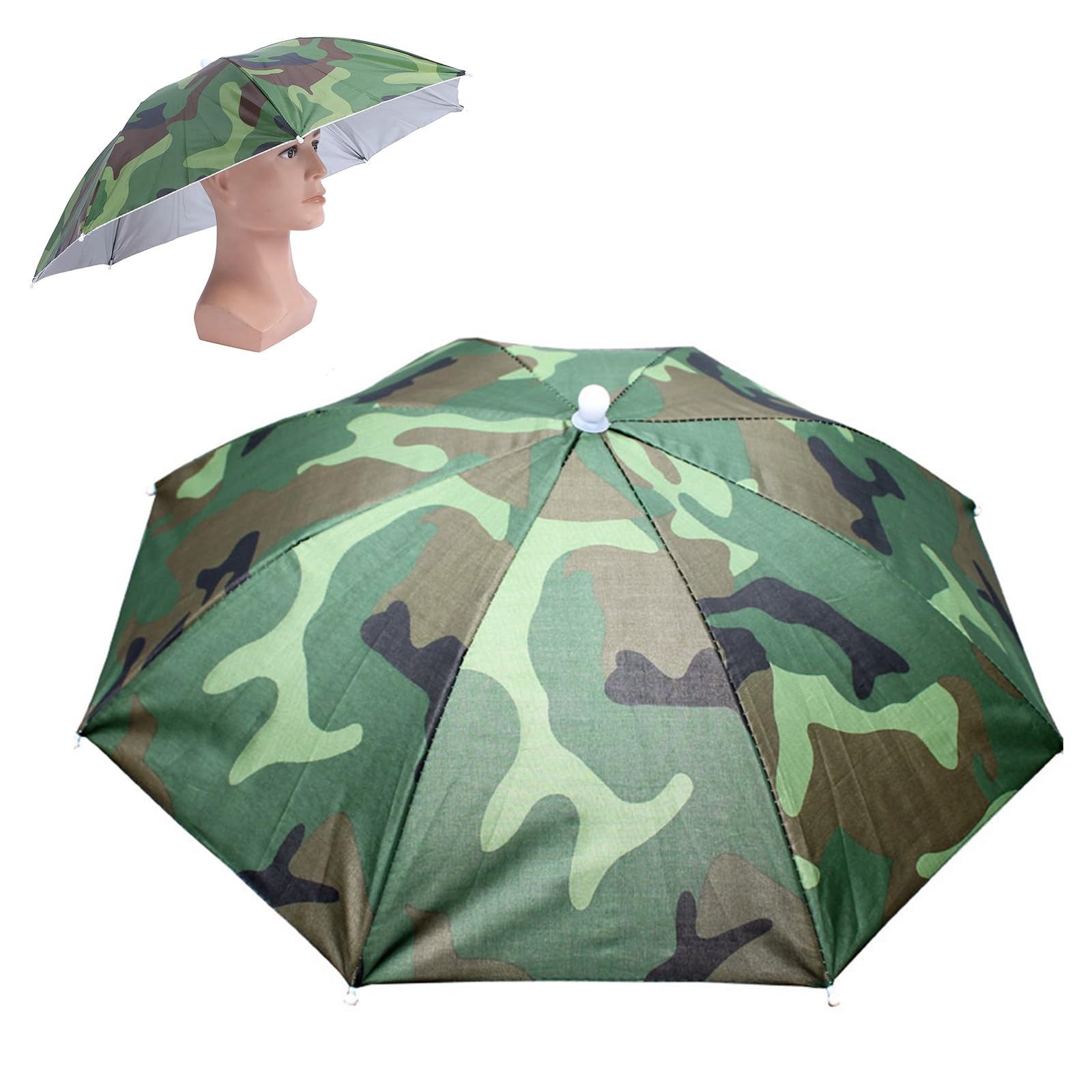 Sombrero Paraguas Plegable para Golf, Ciclismo, Pesca y Jardinería