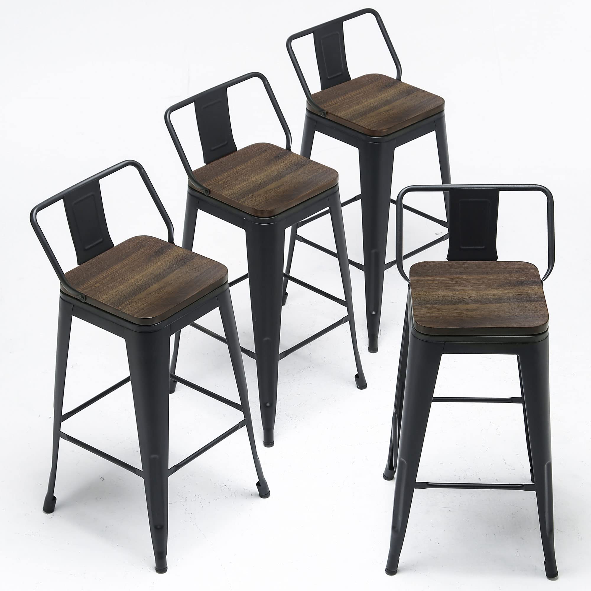 Buy Andeworld Metal Bar Stools Set of 4 Kitchen Counter Stools Bristro