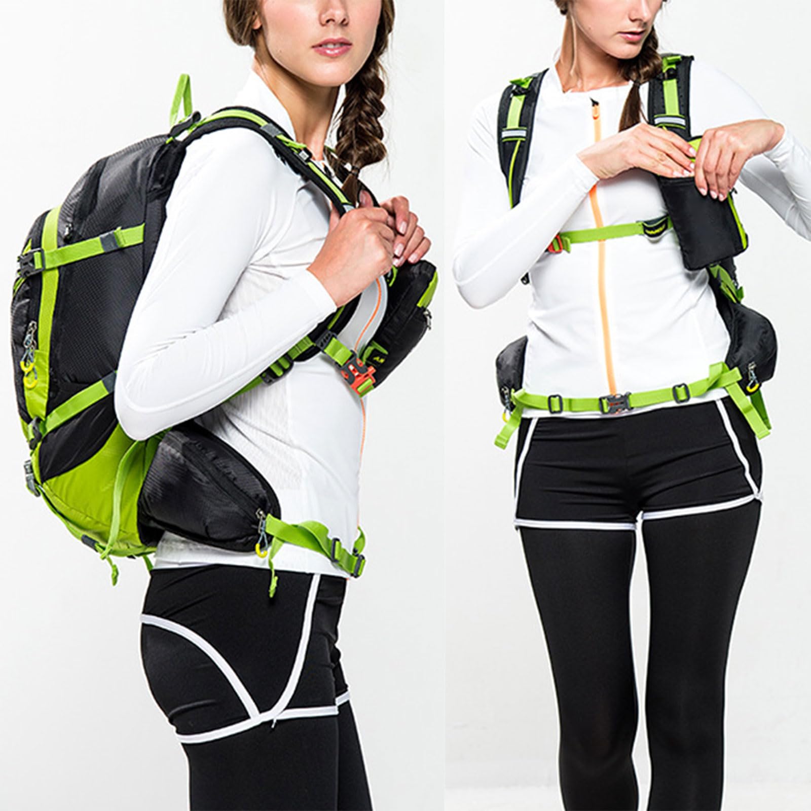 Grande capacità zaino sport palestra borsa doppia tracolla con tracolla regolabile palestra borsone zaino pieghevole viaggio