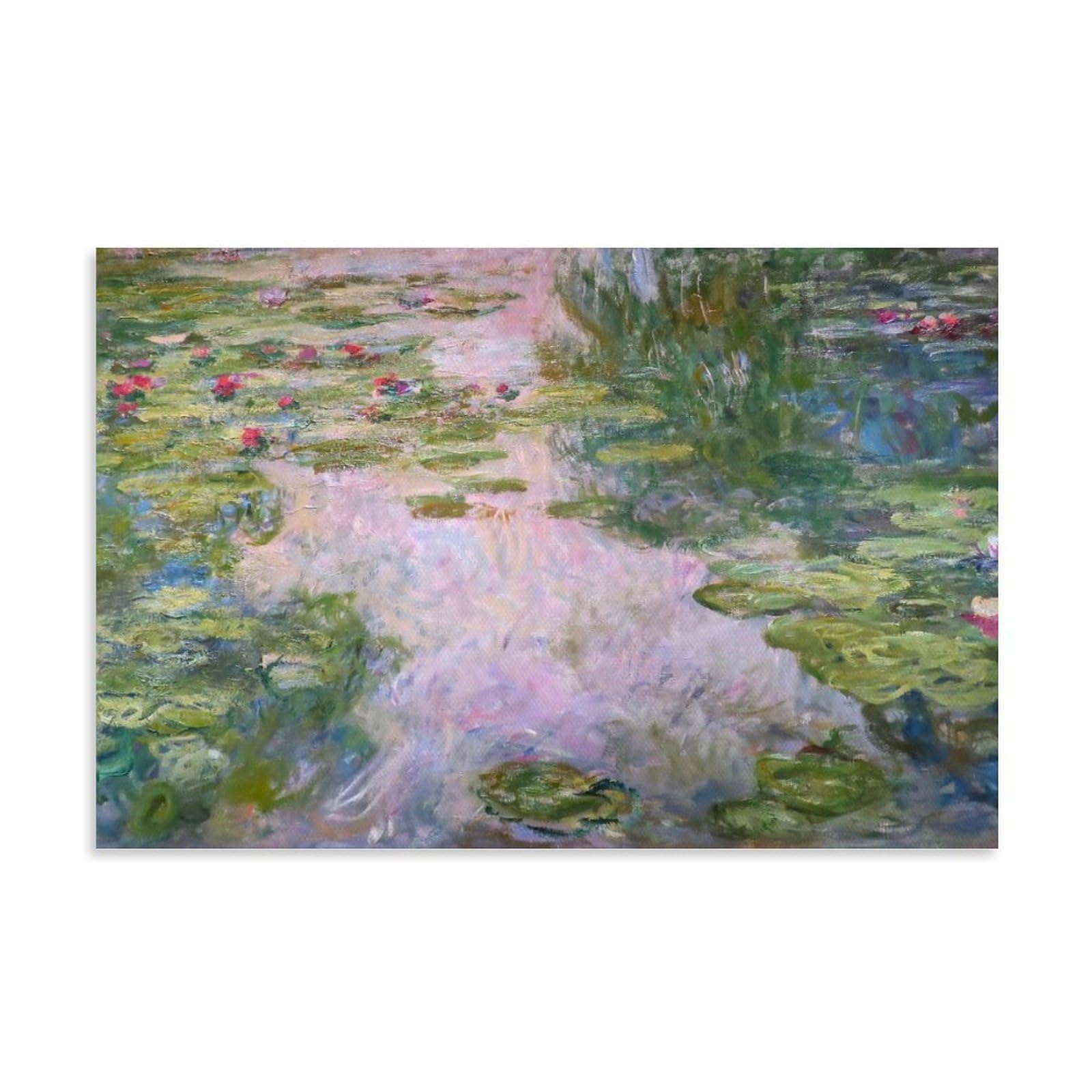 HOANGJUN Water Lilies (4) Poster Claude Monet Canvas Print Impressionist Pond Reflections Wall Art Poster, Home Decoration Painting ; Unframe; 24x36inch(60x90cm)