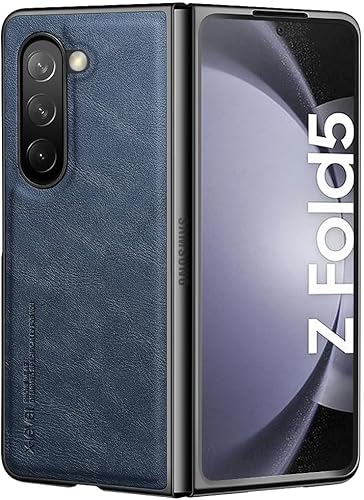 Miniatura 8 de X-level Funda para Samsung Galaxy Z Fold 5, delgada y delgada de piel sintética de alta calidad, protección a prueba de golpes, funda plegable para