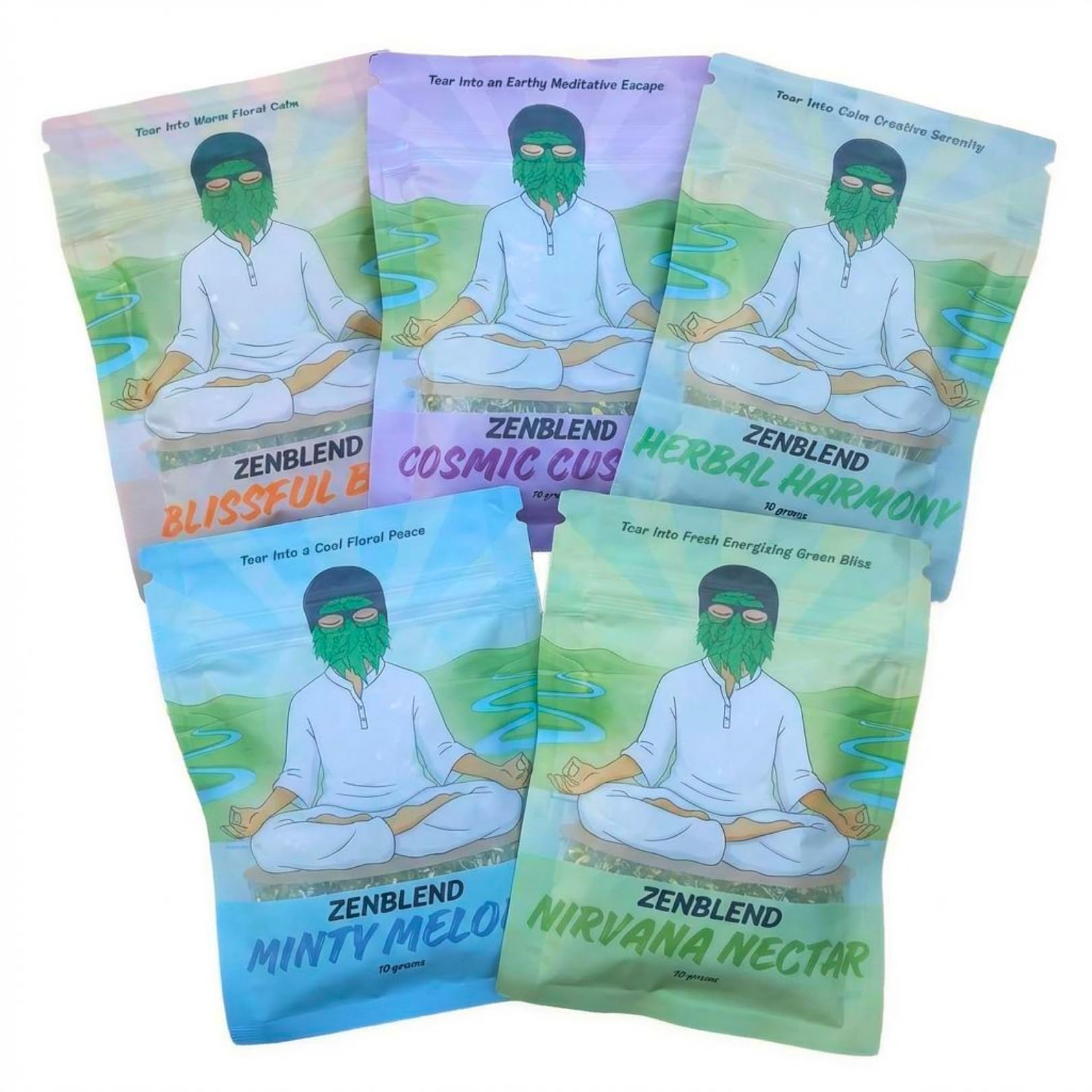ZenBlend | Blissful Blaze | Cosmic Cushion | Herbal Harmony | Minty Melody | Nirvana Nectar | All 5 Blends | Pack of 5-image-3