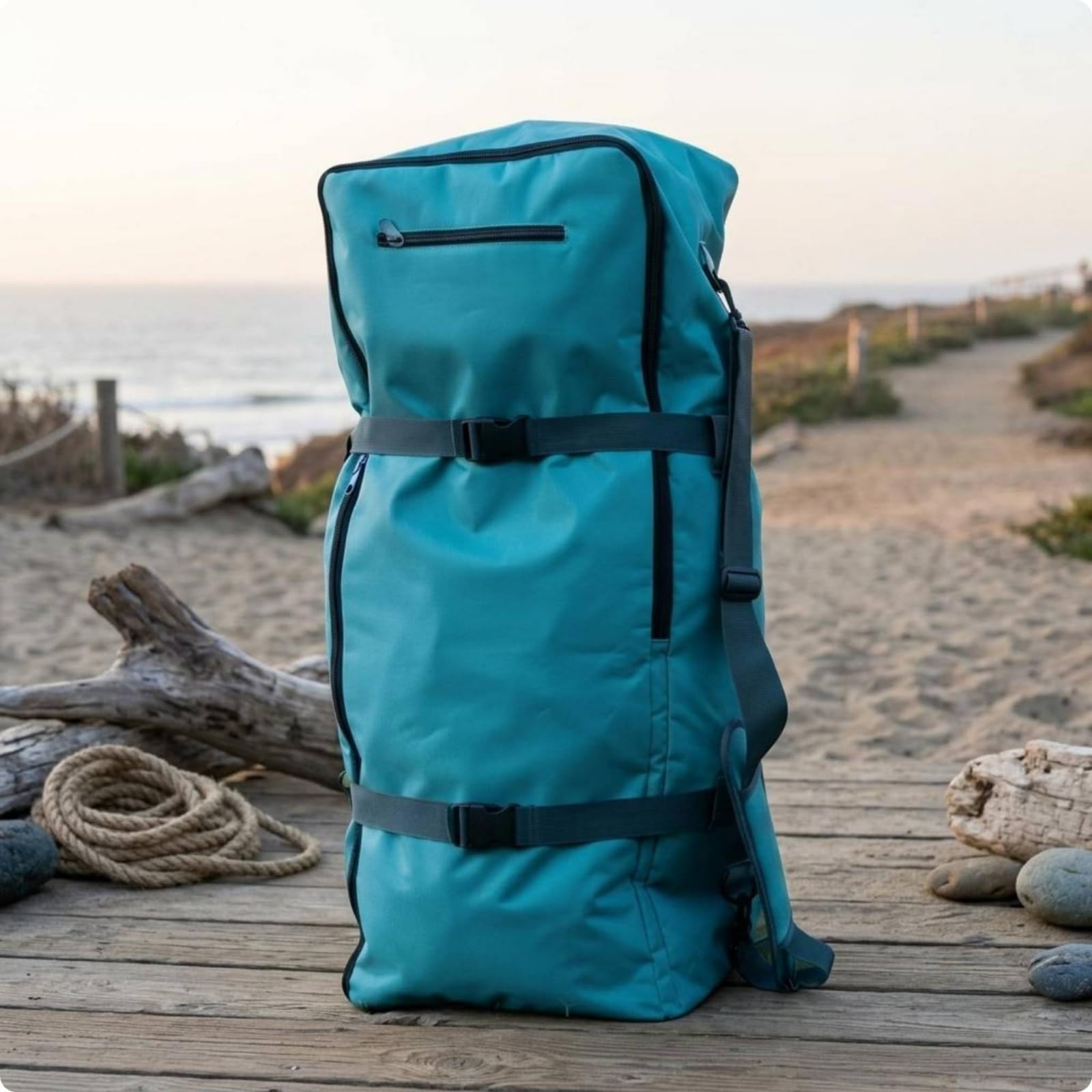 F Fityle Funda para Tabla de Surf Mochila Bolsa Estuche Portador con Cremallera Amplia y Correas Acolchadas Nylon Resistente y Correas de Compresión Adecuada para Playa Lago Viajes Acuáticos