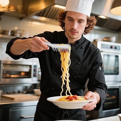 Miniatura 2 de MSY BIGSUNNY Pinzas para pasta de cocina, pinzas de espagueti de acero inoxidable de 8 pulgadas