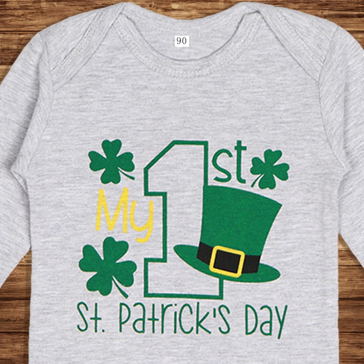 Baby Boy St. Patrick's Day Outfit,New Newborn My 1st St. Patrick's Day Long Sleeved Letter Top+pants+Hat 3Pcs Set - Image 9