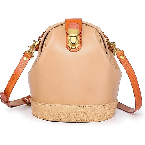 OLD TREND Doctor Bucket Crossbody Handbag | Luxurious and Versatile Bag for Women | Genuine Cowhide Leather