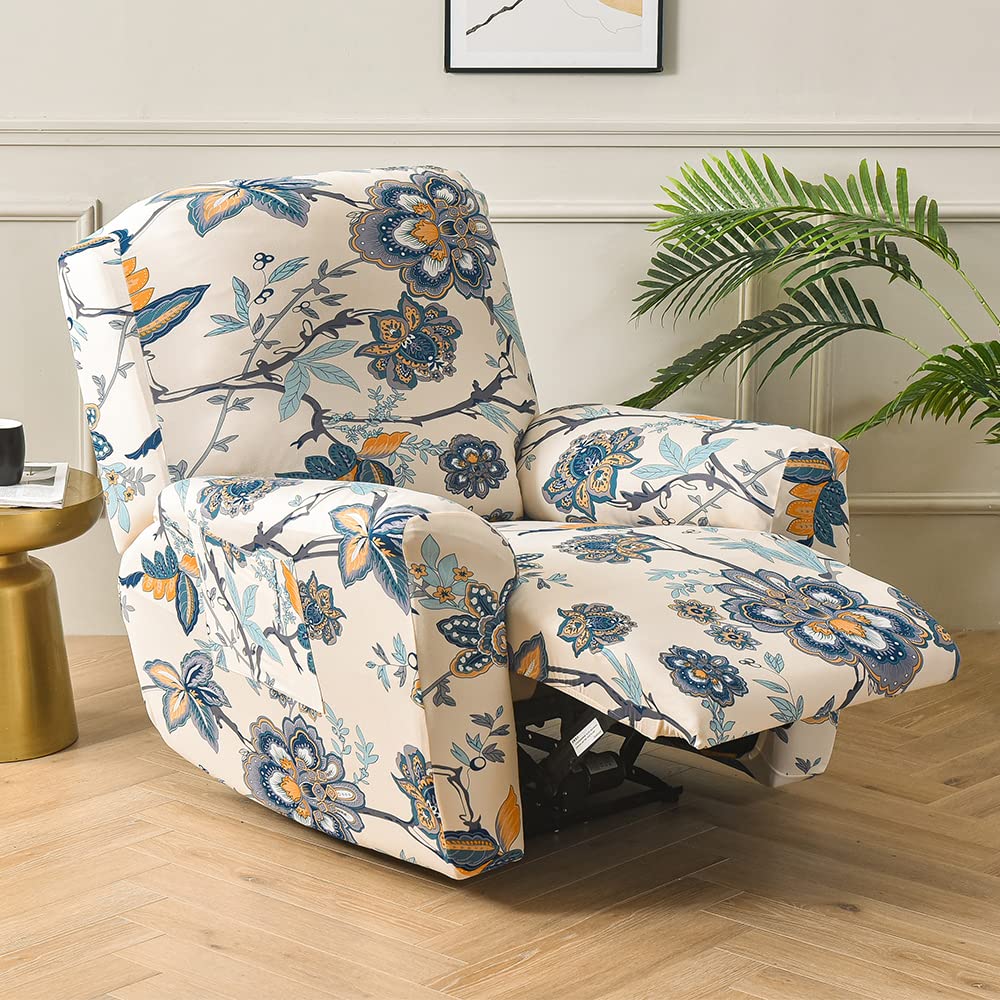 Fundas para sillas reclinables Funda elástica para sillón Relax con Bolsillos Protector de sillón reclinable Fundas de Butacas Relax Ajustables Antideslizante