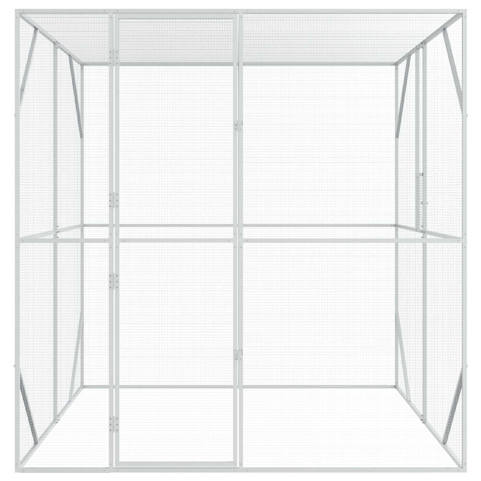 Generisch Vogelkäfig Anthrazit 209 x 202 x 214 cm Verzinkter Stahl,Tier- & Haustierbedarf,Haustierbedarf,Vogelbedarf,Vogelkäfige & -ständer-4100931
