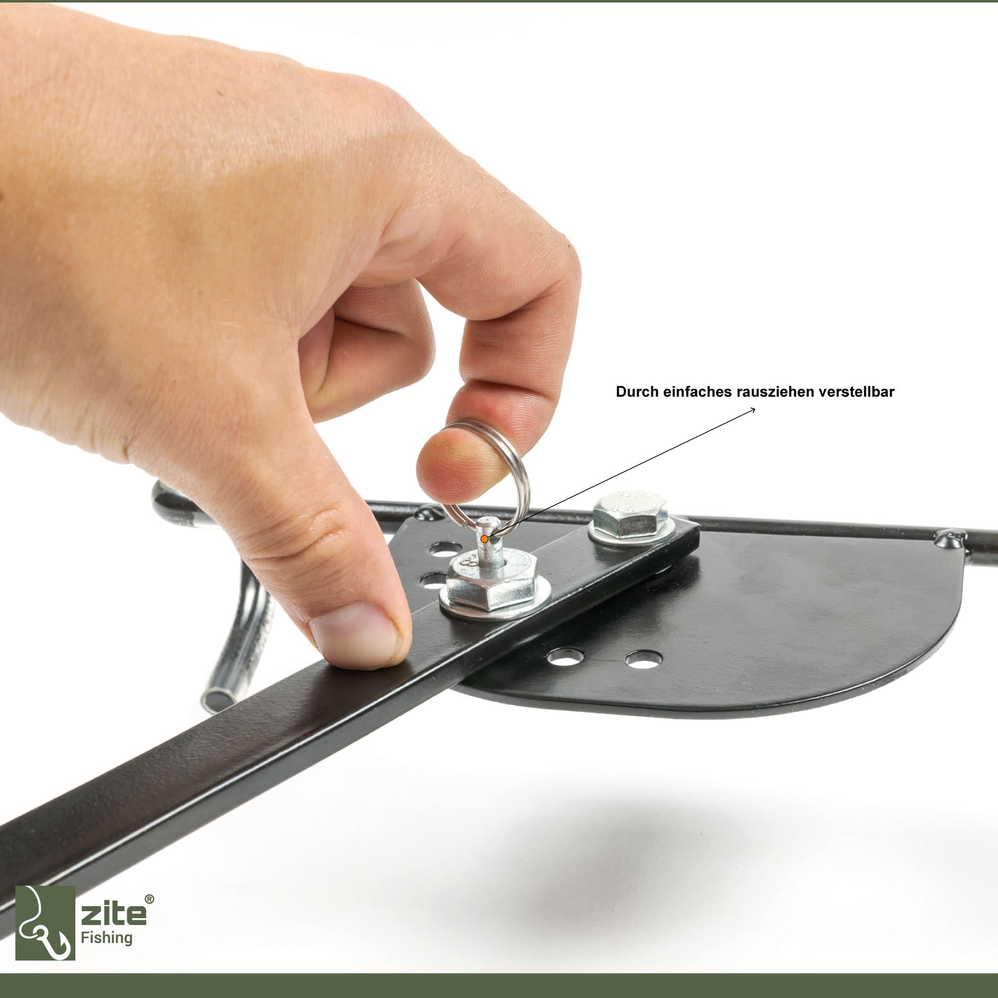 Zite Fishing Stellfisch Rutenhalter Angel [Aus Metall & Verstellbar] - Stabile Rutenauflage Stellfischruten - Robuster Rutenständer/Stellfischrutenhalter, Angelrutenhalter, Angelhalter, Angelständer