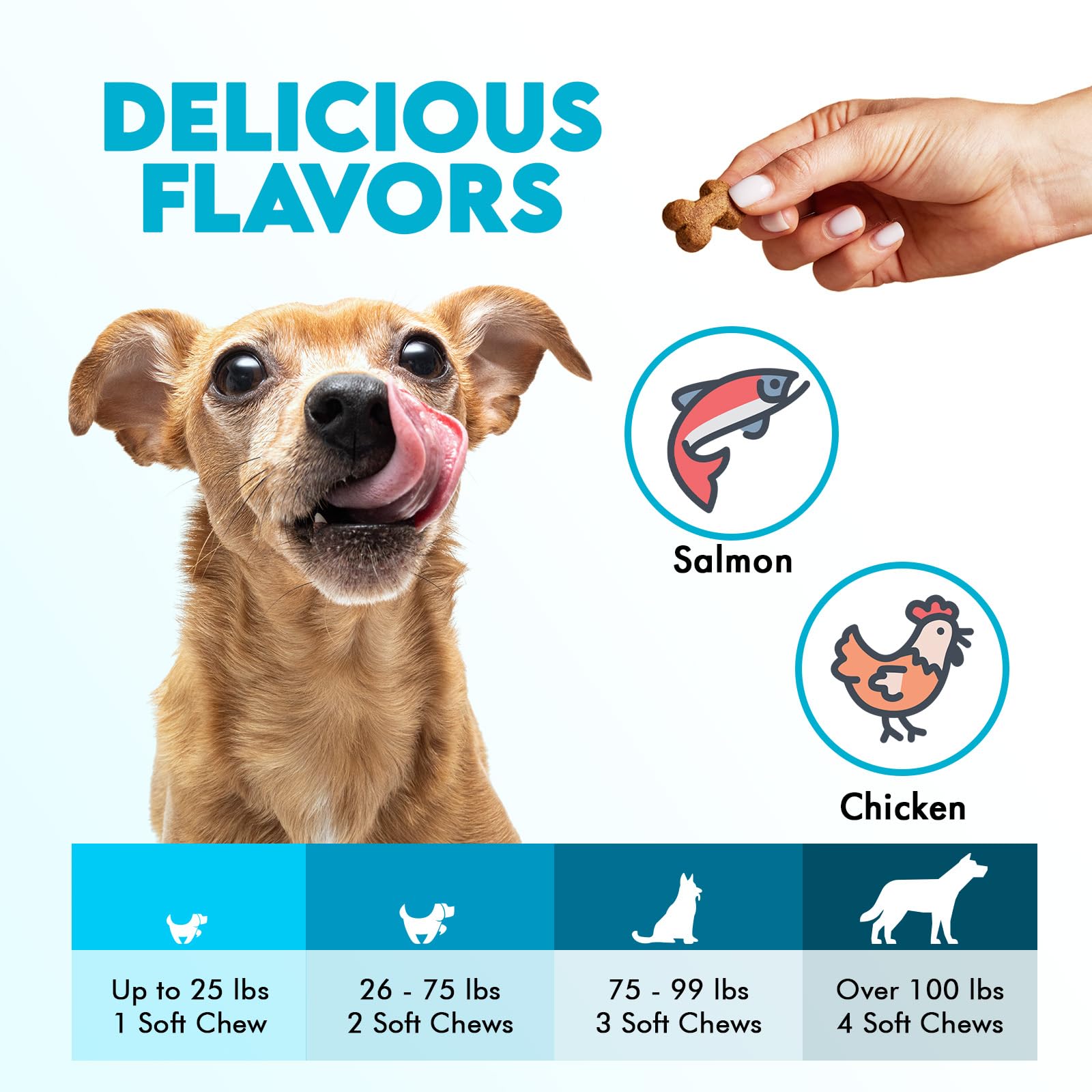 Omega 3 Chews for Dogs - 150Pcs - Dog Skin and Coat Supplement - Rich in EPA & DHA Fatty Acids - Itching Skin Relief Chews - Reduce Hair Shedding - Made with Fish Oil - Salmon