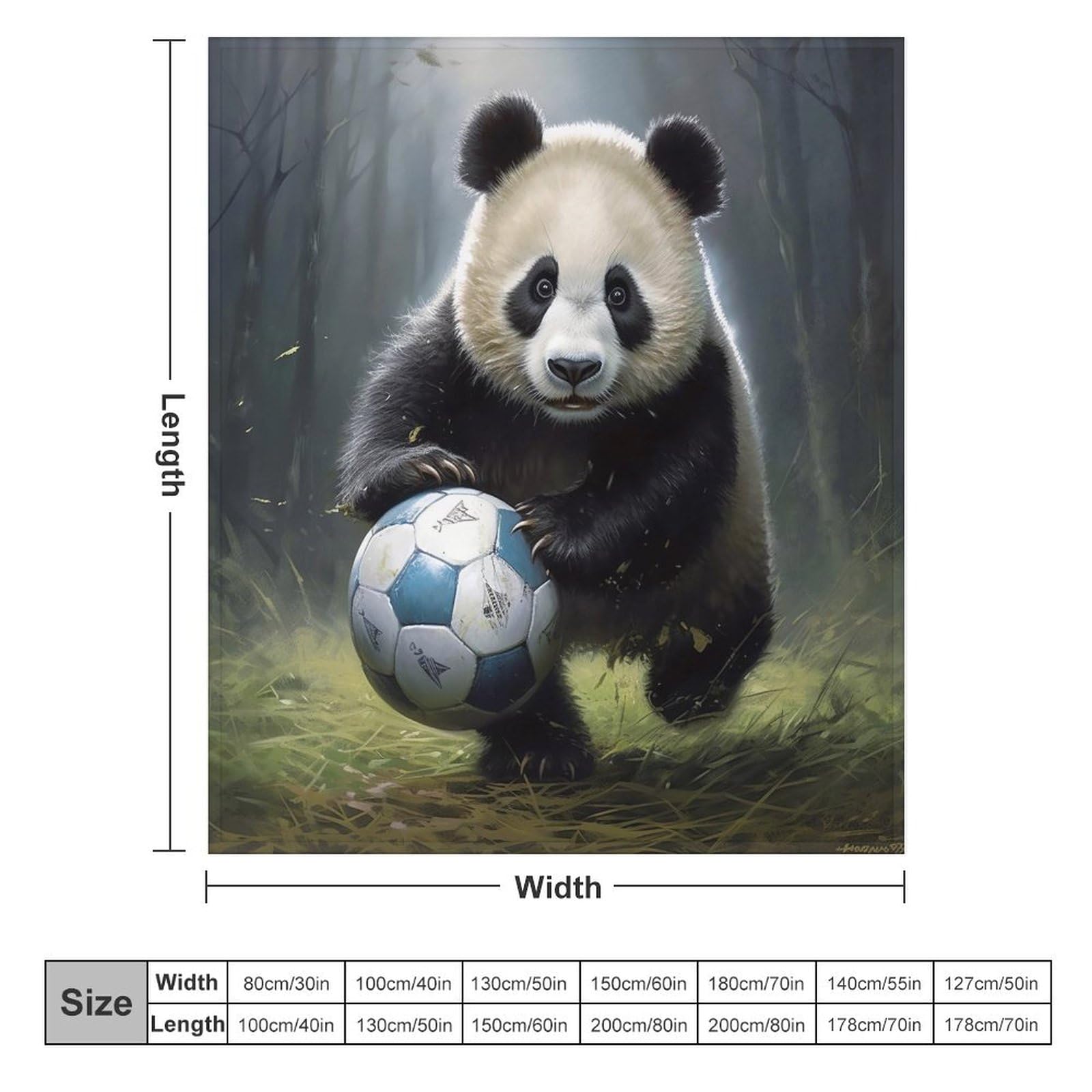 Plaid Couverture De Animal Panda en Flannel Polaire 1 Pièce Moelleux Douce Chaude Facile À Manipuler pour Lit Canapé Chambre Balcon Voyages Bébé Feuteille（180×200cm）
