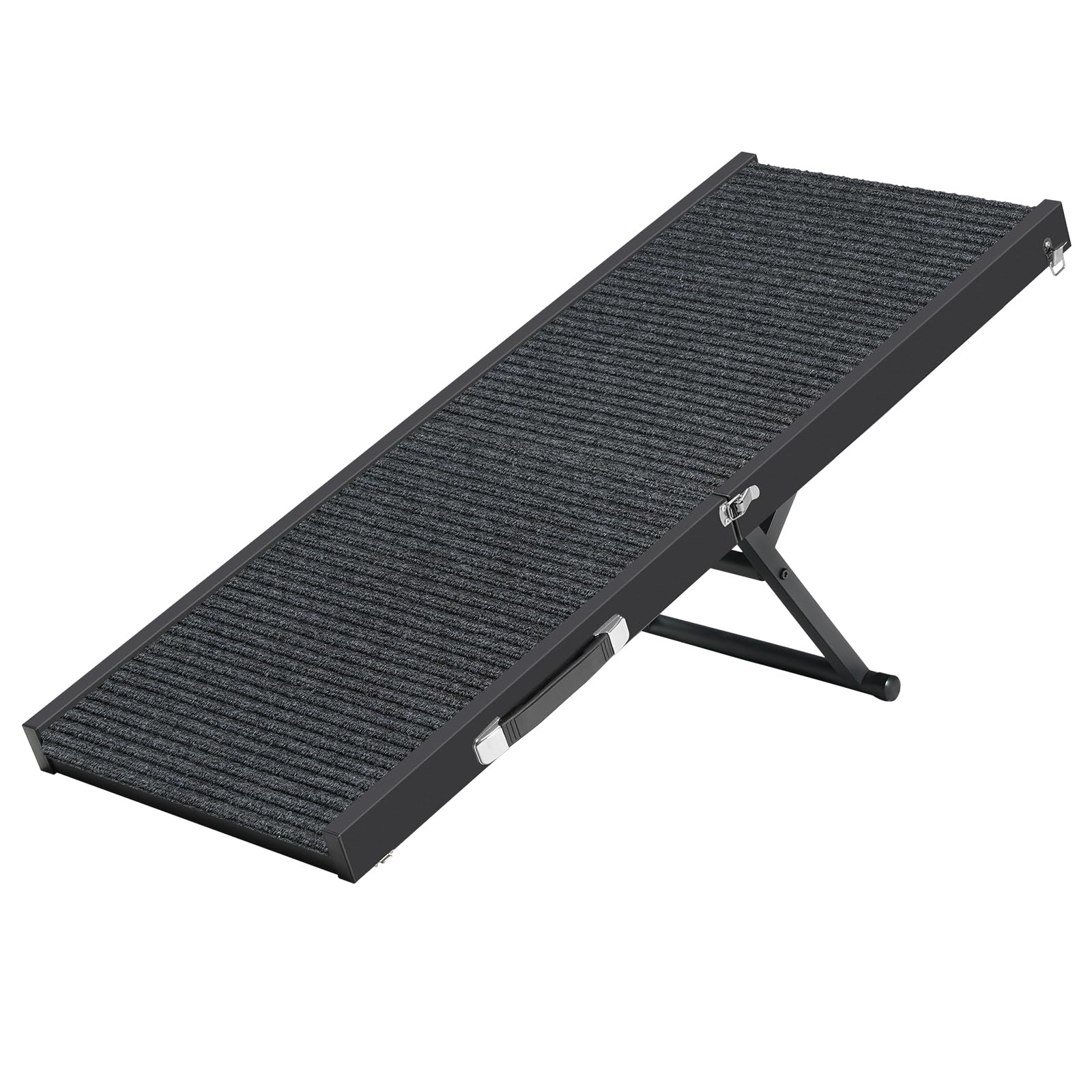 MAHANCRIS Dog Ramp, 39.9'' Long Portable Pet Stair Ramp with NonSlip Rug Surface, 5 Levels