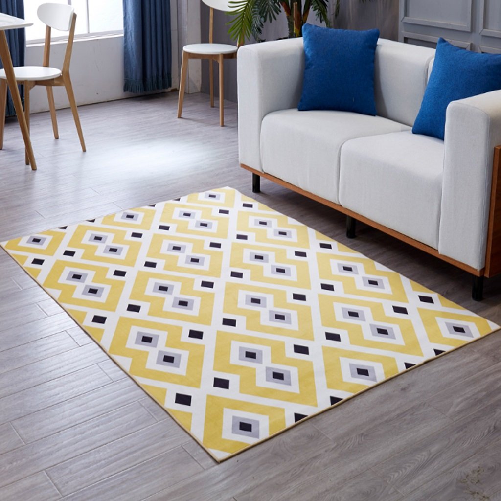 Tapis géométrique moderne ultra doux pour descente de lit et salon