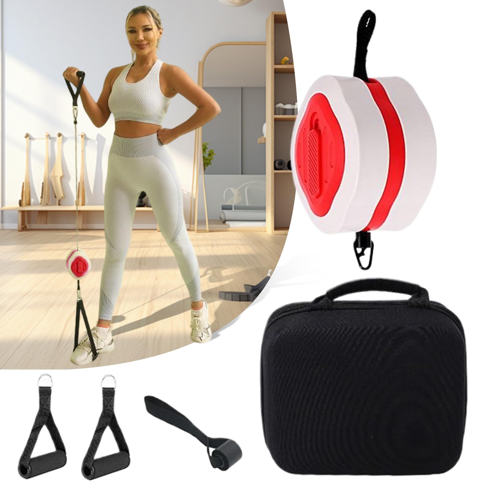 Tubi Fitness con Maniglie, Fasce di Resistenza per Allenamento, Accessorio Fitness per Bodybuilding Braccio Gambe Polso Caviglia Casa Palestra Yoga