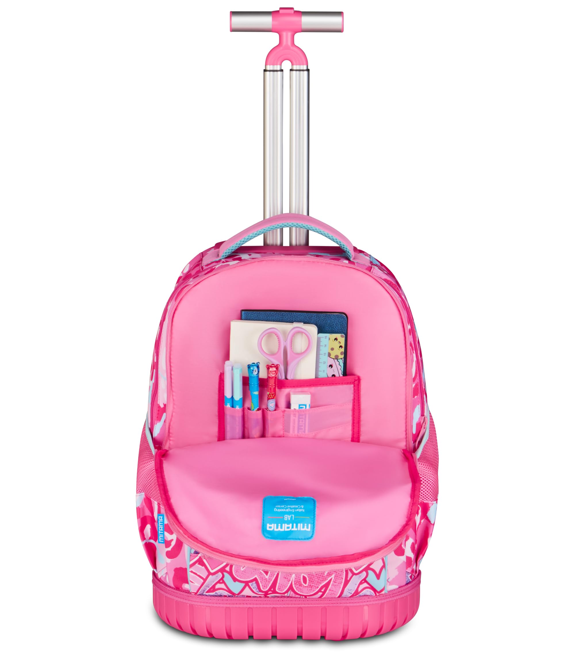 Mitama Trolley Run Extra CUTIECAT, 33 Lt, Doppio Scomparto, Rosa, Tasche multi funzione, bambina, Scuola elementare e media, Tempo libero e viaggi