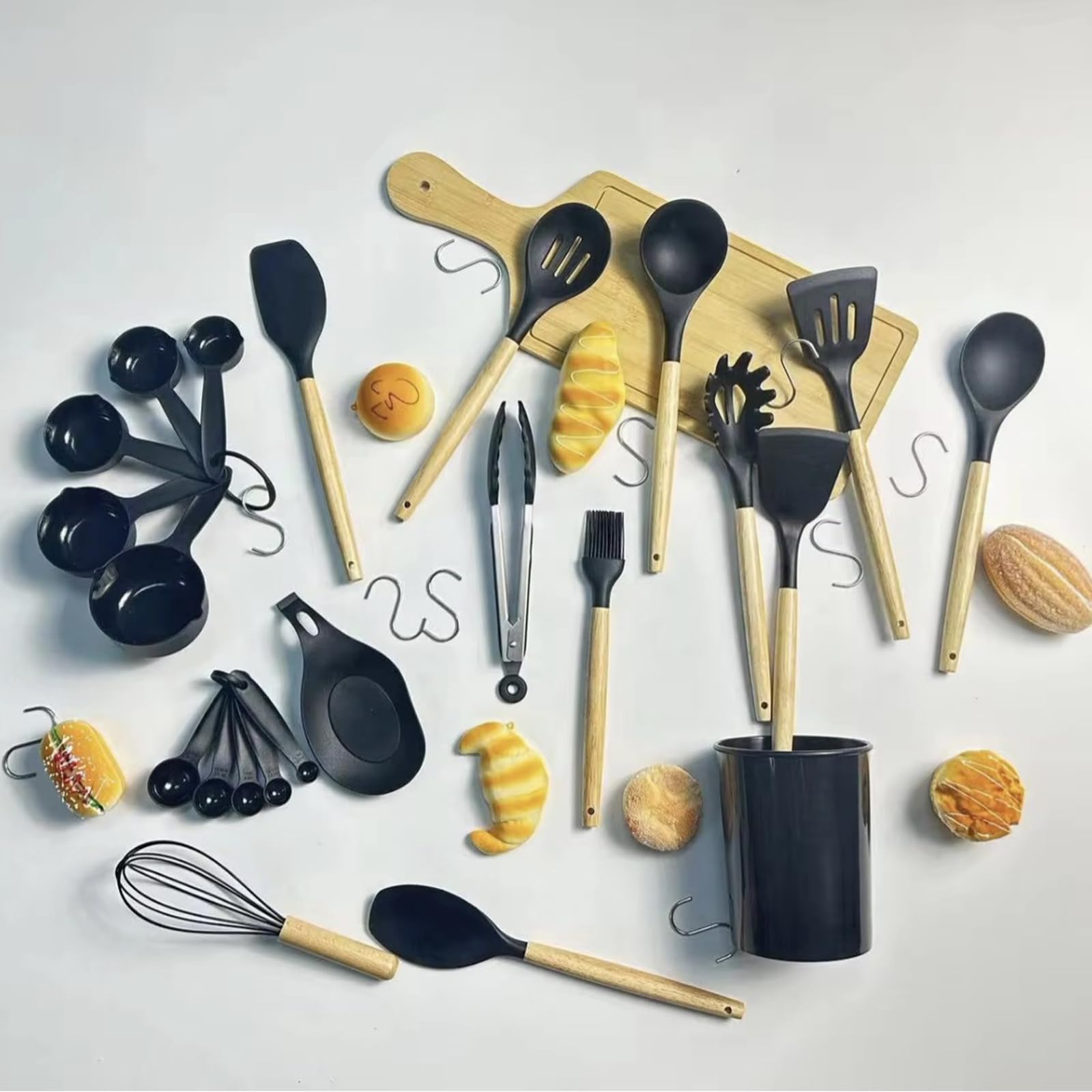 Ensemble Ustensiles Cuisine Silicone Ustensiles Remuer Cuisiner Faire