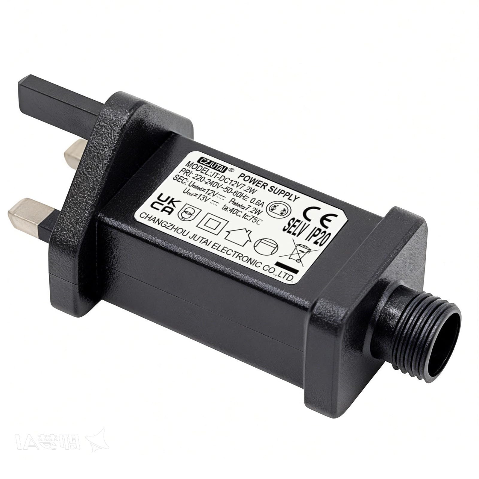 12V 7.2W String Lights Indoor-Outdoor Power Adapter for CZJUTAI JT-DC12V7.2W-IP20 Christmas Lighting Illuminate Your Holidays with the Reliable Replacement (Threaded-Constant On-12V7.2W)