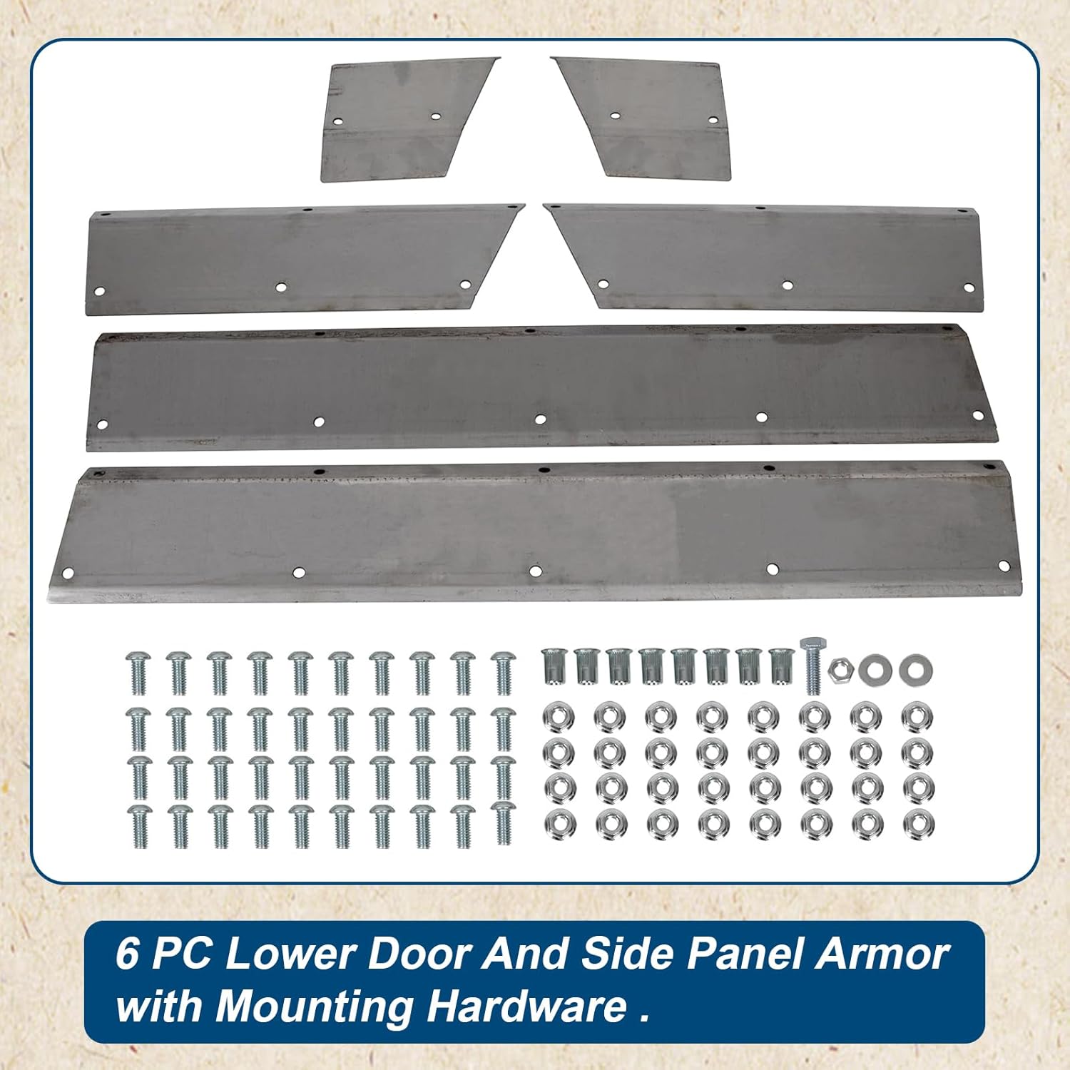 Lower Door & Side Panel Armor Compatible with 1984-2001 Jeep Cherokee XJ (4-Door)