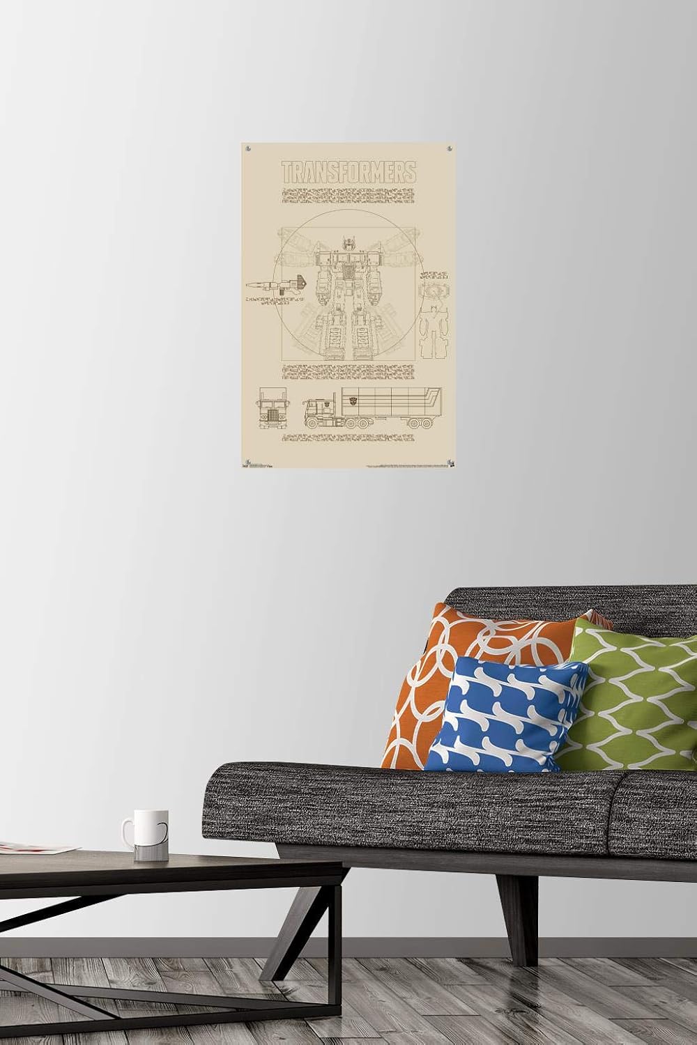 Trends International Hasbro Transformers - Sketch Wall Poster with Push Pins, "14.725"" x 22.375"""