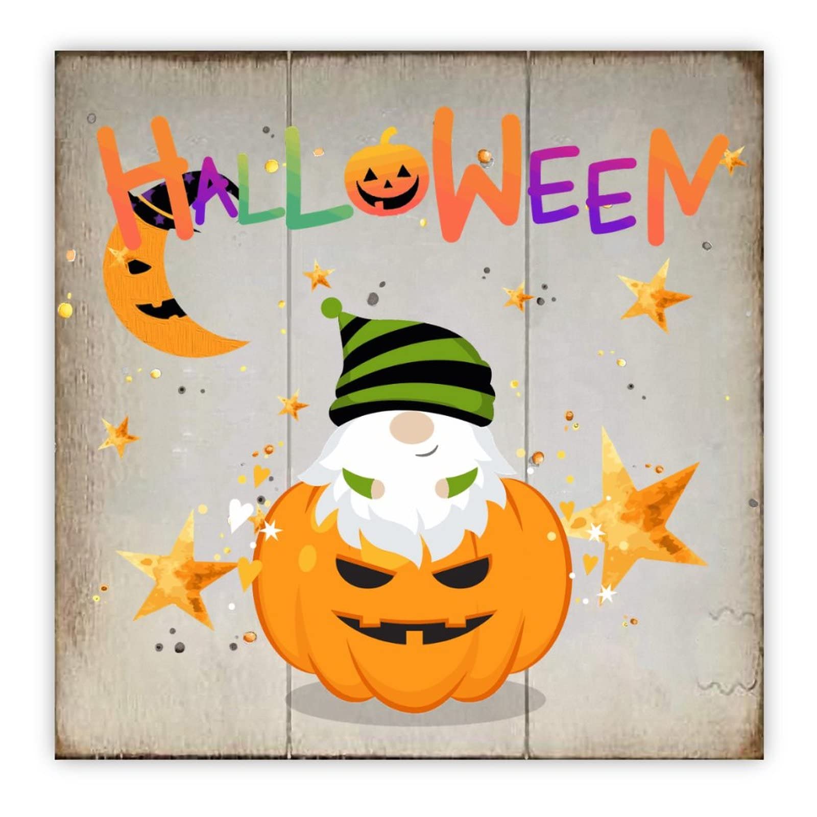 Plaque en bois Halloween pour une ambiance de cuisine et chambre chaleureuse