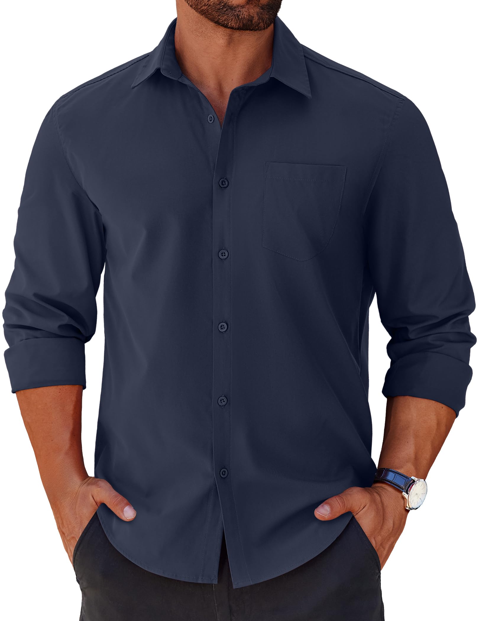COOFANDY Untucked Shirt