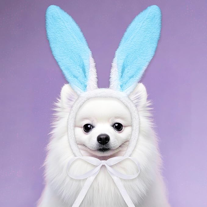 Headband de Orejas de Conejo para Perro Easter, Disfraz Divertido miniatura 7