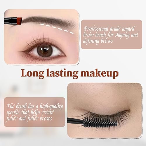 Miniatura 4 de 18 cepillos para cejas, cepillo de cejas de doble punta y carrete, carretes para cejas, cepillos de cejas para cejas, peine de cejas, cepillo de