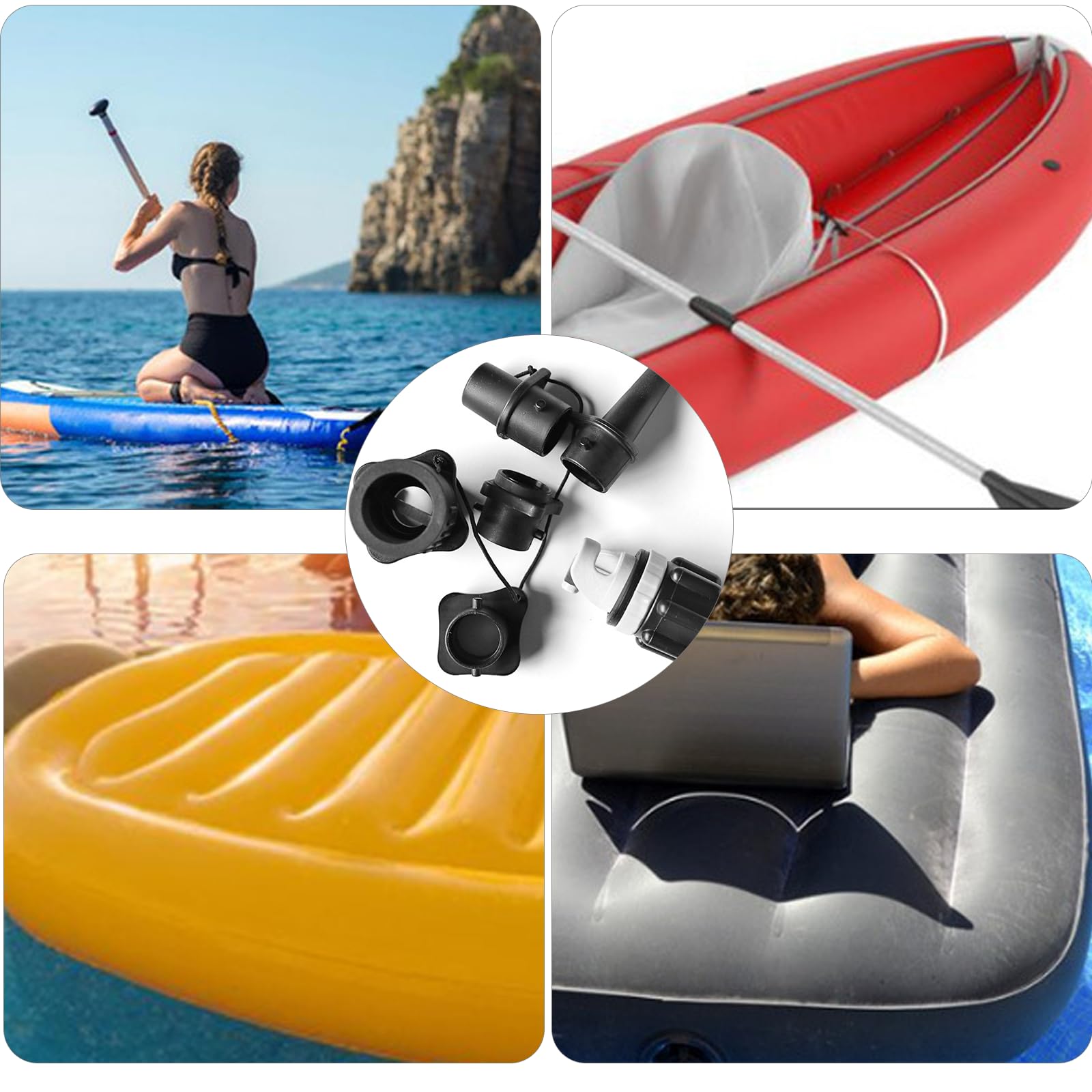 Adaptador Inflador Paddle Surf 8 Piezas Set Compresor Accesorios Hinchable