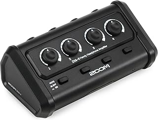 Zoom ZHA-4 4-Channel, Battery-Powered Headphone Amplifier with Volume & Mute Functions, for Podcasting, Music, Production,... Price In India