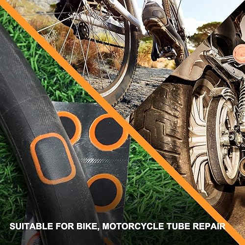 Miniatura 6 de PAX 96 piezas de 0.984 in de diámetro para neumáticos interiores de bicicleta, parche de reparación de neumáticos planos para bicicleta,