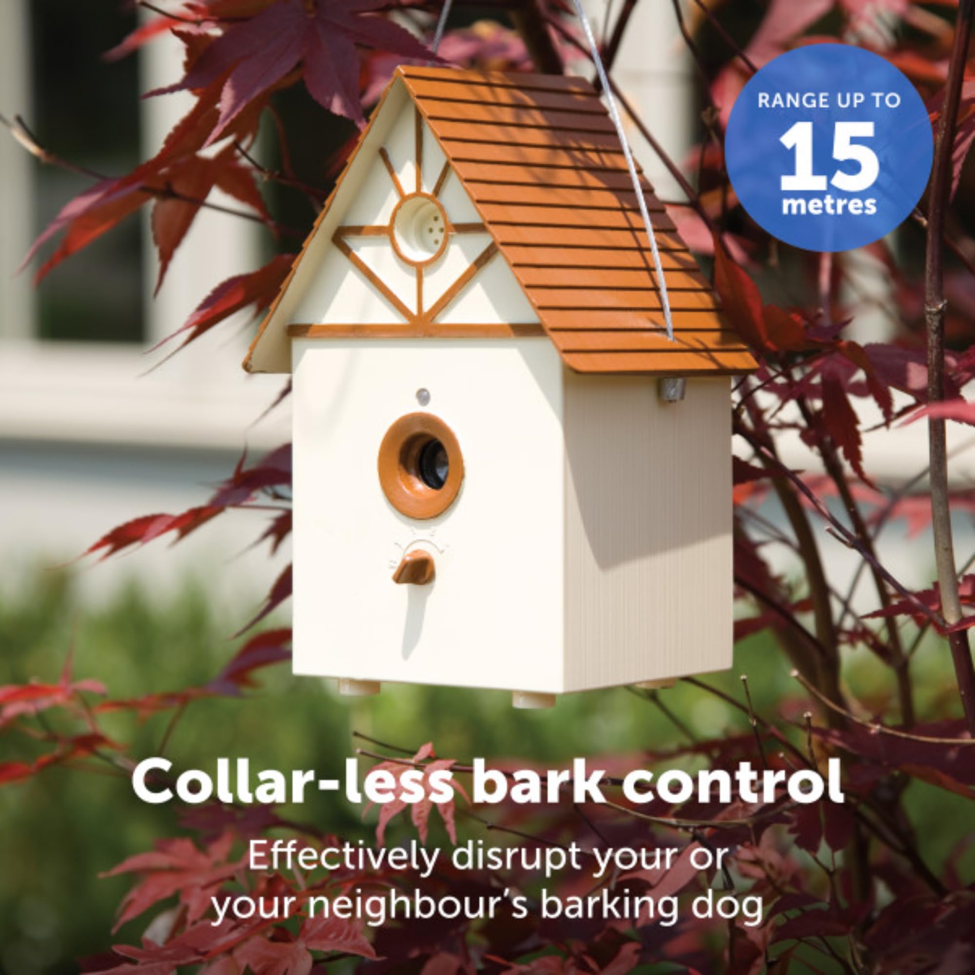 PetSafe Système Anti-Aboiement pour Chien à Ultrasons d’Extérieur Original, Maisonnette à Ultrasons, sans Collier, 15 m de Portée, Durable et Résistant aux Intempéries, pour la Plupart des Chiens