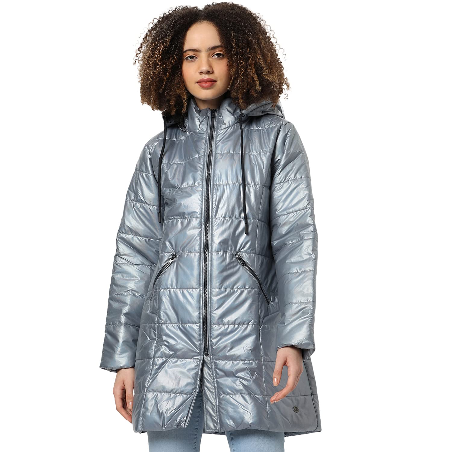 Womens Polyester Blend Standard Length Jacket