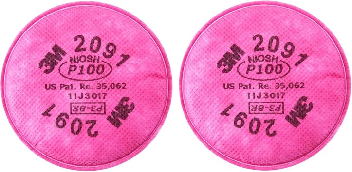 3M 2091 P100 Particulate Filter, 12 Pairs