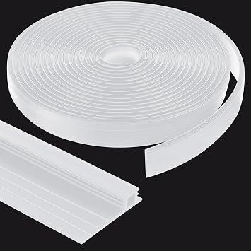 Pushglossy 28 ft Vinyl Sliding Screen Door Bug Seal Strip, White