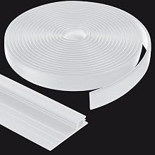 28 ft Vinyl Sliding Screen Door Bug Seal Strip Adjustable Width 3/4" to 1-3/8" Bug Strip Screen Door Weather Stripping Side Insect Draft Stopper Seal for Window Patio Frame Filler(White)