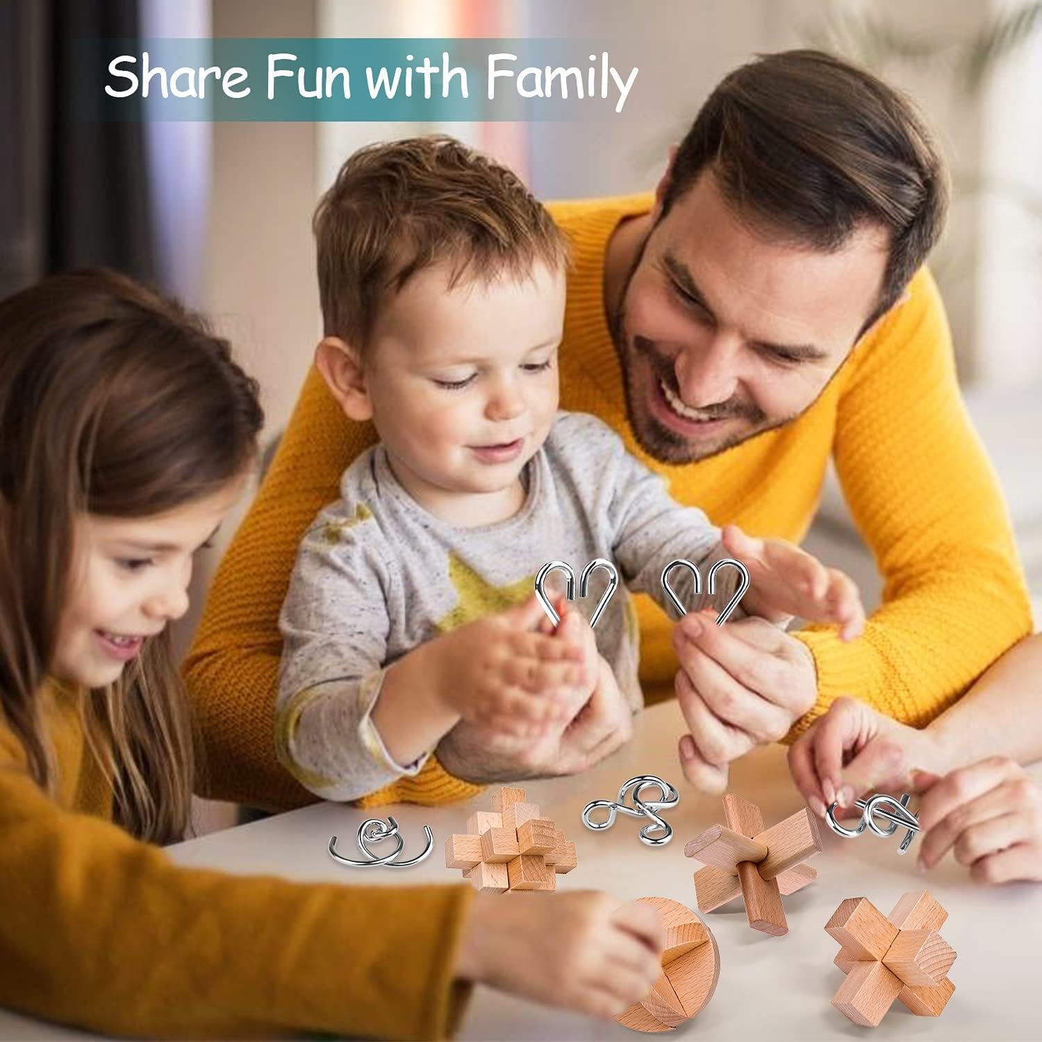 Calendario dell'Avvento per bambini- 24 giorni di Regalo di Natale con metallo e legno puzzle rompicapo, sfide di sblocco, test di logica per il QI per ragazzi, ragazze e adulti