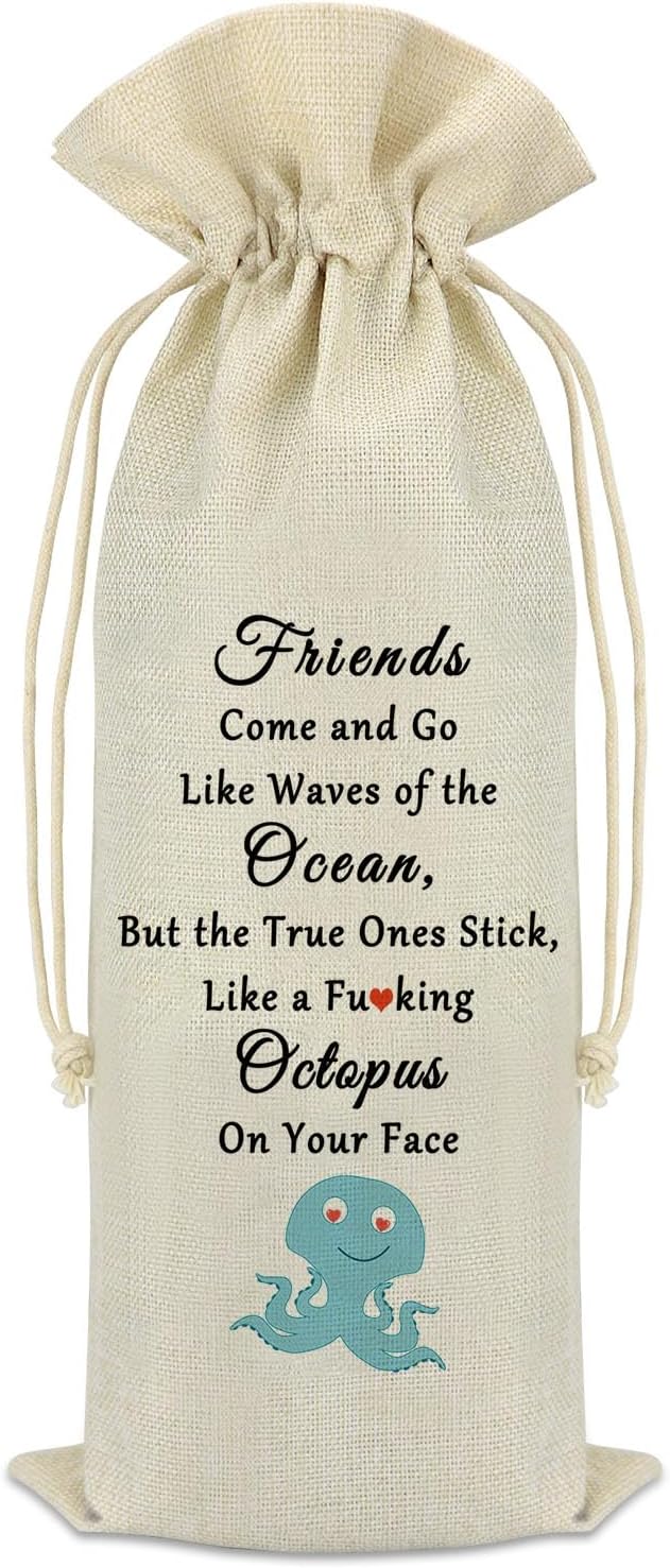 Thirty Flirty Thriving 30th Birthday Wine Bag - Funny 13 Going On 30 Linen Drawstring Bag