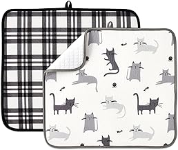 YiYi Dish Drying Mat, 15" x 20", Multicolor, 1pack