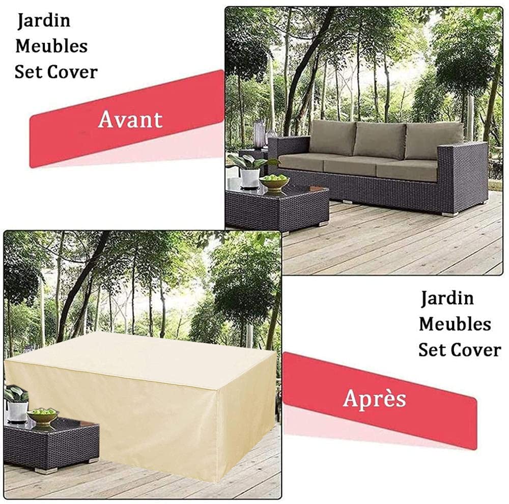 Copertura per Mobili da Giardino,420D Oxford Telo Impermeabile Anti-UV Antivento, per mobili da giardino, sedie, tavoli