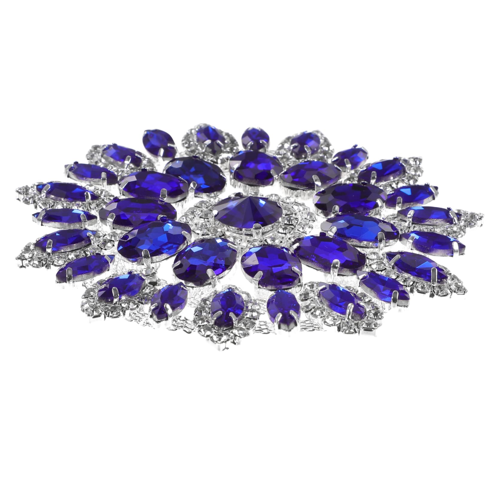 TEHAUX 3pezzi Termoadesiva Decorativa Strass e Paillettes Applicazione Creativa per Abbigliamento e Accessori per Personalizzare Jeans Giacche e Sciarpe con Base Argentata