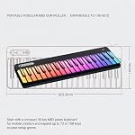 36-Key Portable Modular MIDI Keyboard Piano,Expandable to 108 Keys with Magnetic Connection System,Low-Latency BLE, USB-C & NFC,Open Protocol for Custom Workflows & AI Vibe Coding,Black